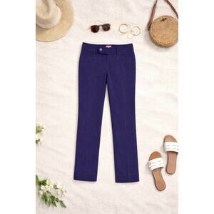 Lilly Pulitzer Women's Navy Blue Ankle Pants Size 8 Classic Tailored Work Pants